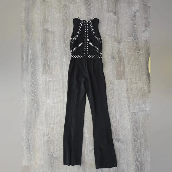 L Agence Paz Studded Ponte Jumpsuit in Black sz 2 - Picture 4 of 6